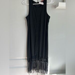 Beautiful black fringe dress with tags